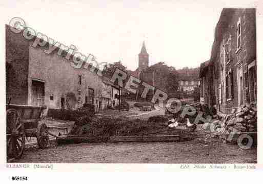 Ville de ELZANGE, carte postale ancienne