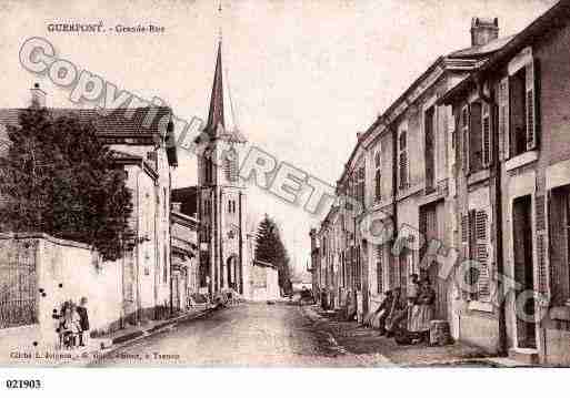 Ville de GUERPONT, carte postale ancienne