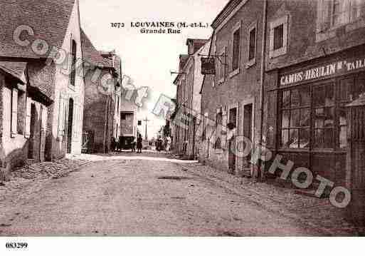 Ville de LOUVAINES, carte postale ancienne