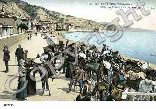 Ville de MENTON, carte postale ancienne