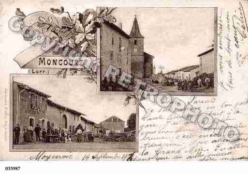 Ville de MONCOURT, carte postale ancienne