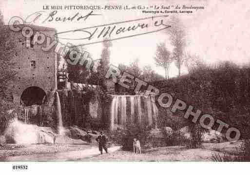 Ville de PENNED'AGENAIS, carte postale ancienne