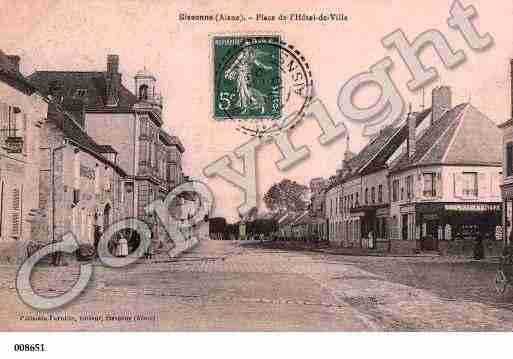 Ville de SISSONNE, carte postale ancienne