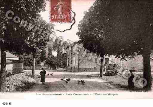 Ville de SOMMESOUS, carte postale ancienne