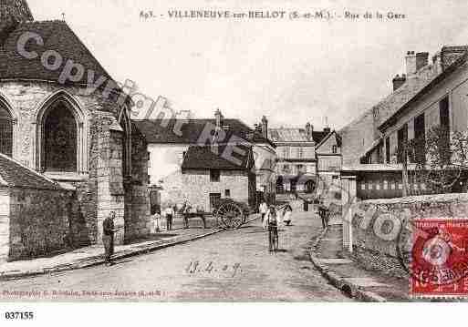 Ville de VILLENEUVESURBELLOT, carte postale ancienne