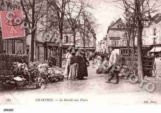 Ville de CHARTRES, carte postale ancienne