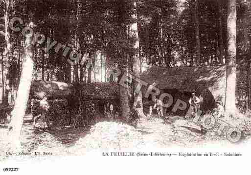 Ville de FEUILLIE(LA), carte postale ancienne