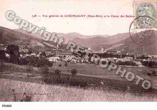 Ville de GIROMAGNY, carte postale ancienne