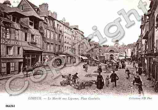 Ville de LISIEUX, carte postale ancienne