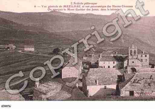 Ville de MEZILHAC, carte postale ancienne