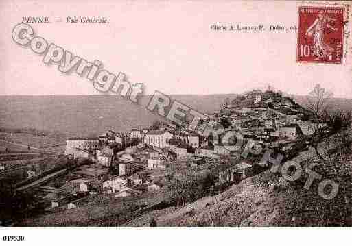 Ville de PENNED'AGENAIS, carte postale ancienne