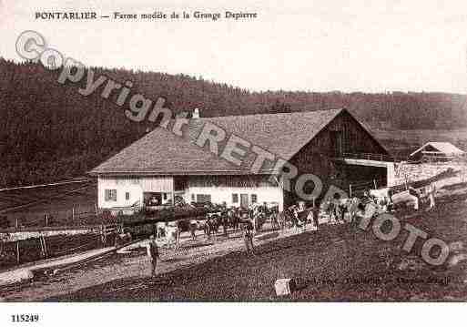 Ville de PONTARLIER, carte postale ancienne