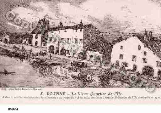 Ville de ROANNE, carte postale ancienne