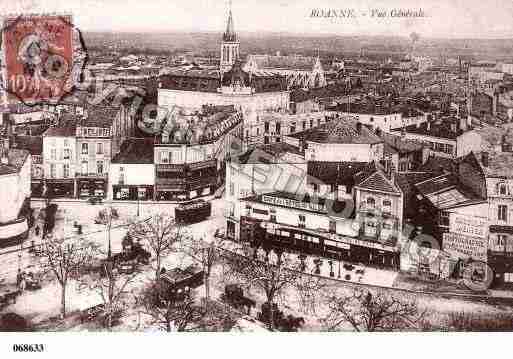 Ville de ROANNE, carte postale ancienne