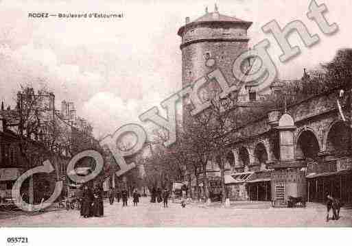 Ville de RODEZ, carte postale ancienne