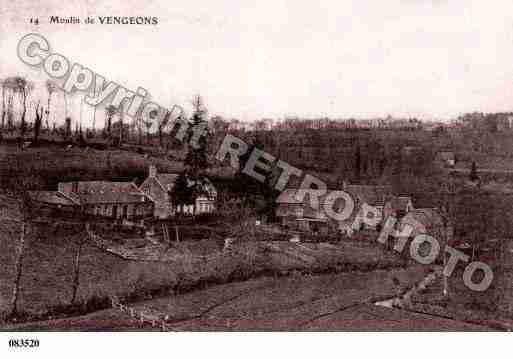 Ville de VENGEONS, carte postale ancienne