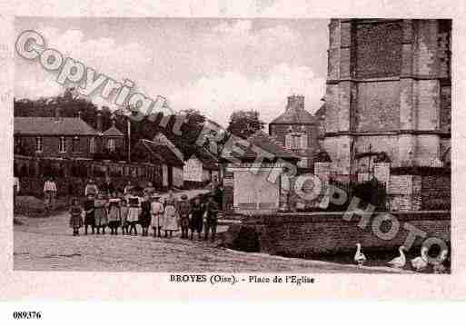 Ville de BROYES, carte postale ancienne