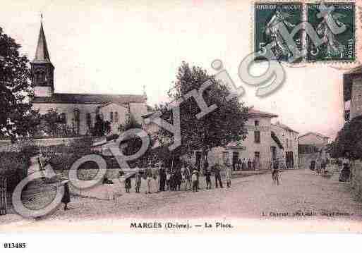 Ville de MARGES, carte postale ancienne