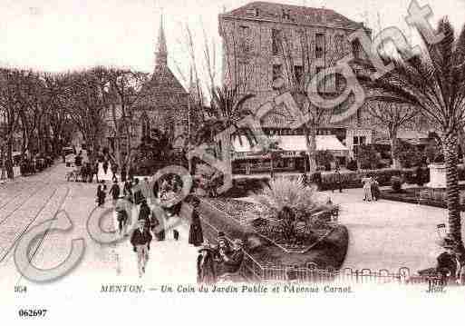 Ville de MENTON, carte postale ancienne