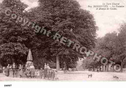 Ville de MONESTIES, carte postale ancienne