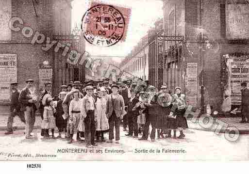 Ville de MONTEREAUFAUTYONNE, carte postale ancienne