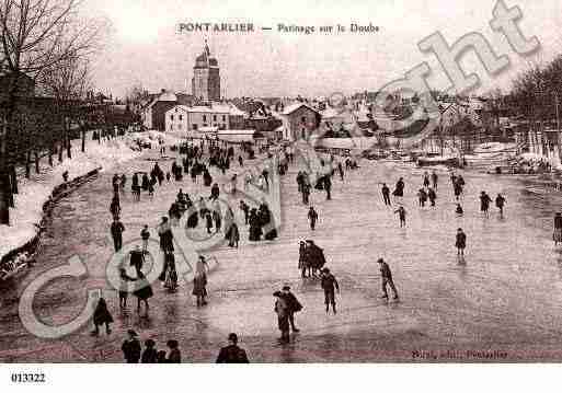 Ville de PONTARLIER, carte postale ancienne