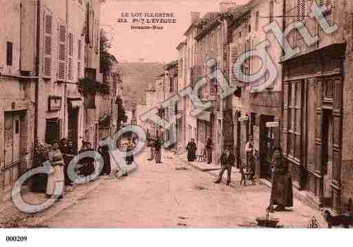 Ville de PUYL'EVEQUE, carte postale ancienne