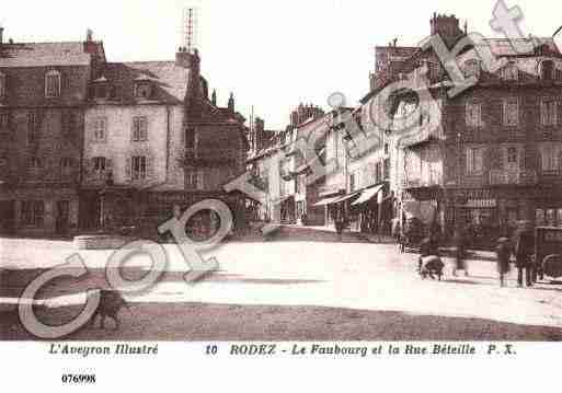 Ville de RODEZ, carte postale ancienne