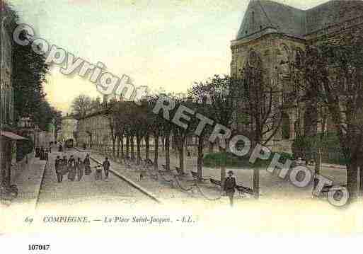 Ville de COMPIEGNE, carte postale ancienne